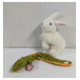 1997-2000 Ty Beanie Babies Rabbit and Morrie eel