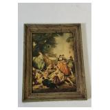Italian Print Reproduction Gallant Party wood