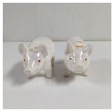 Vintage Iridescent Pig Figurines