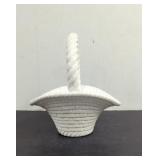 1974 White Ceramic Basket Centerpiece