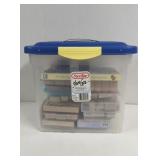 Sterilite Tote Full Of Crafting Stamps