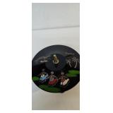 Vintage black lacquerware souvenir piece from