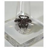 Sterling Silver spider ring sz 8