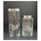 Stainless Steel Top Glass Canisters
