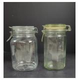Vintage Per Alimenti Italy Glass hinged Glass Lid