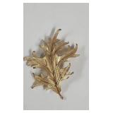 Vintage Trifari gold tone leaf brouch