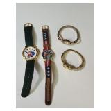 Americana, Santa and 2 quartz wrist watches