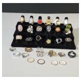 Costume Jewelry Rings some silver various sizes