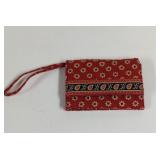 Vera Bradley Blue Red Paisley Wristlet