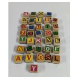 Vintage Wood Letter and Number Rubber Stamps