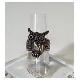 Sterling Silver Owl Ring