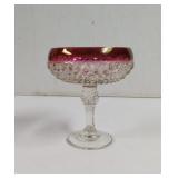 Vintage Indiana Glass Diamond Point ruby red