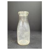 Vintage One punt Clear Glass Milk Bottle