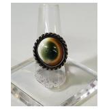 Vintage Sterling Silver Operculum Shell ( Cats