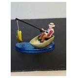 Vintage  DecoPac Fisherman with Action Fish Cake