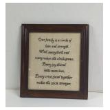 Hand stitch Wall decor wood frame