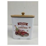 Christmas Tin Storage Container with