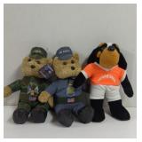 Vintage Soldier Army,Air Force Bears and