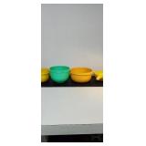 Assortment of Vintage Tupperware bowls and
