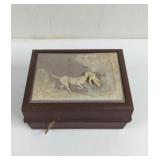 Vintage Deco-Tel Incolay Relief Hunting Scene