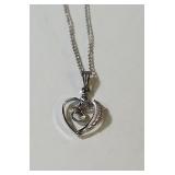 Sterling Silver pendant and chain pendant missing
