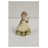 Lefton China Girl holding flower KW2817 porcelian