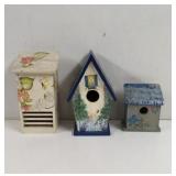 Wood Butterfly House and Bird houses