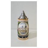 Prague themed ceramic lidded beer Stein