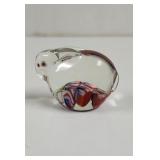 Vintage  Art Glass Bunny Rabbit Figurine