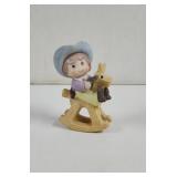 Homco Cowboy on Rocking Horse porcelain figurine