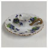 Vintage Porcelain Purple Violet Chamberstick