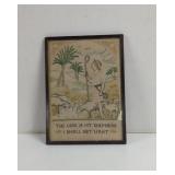 Vintage Cross Stitch The Lord is My Shepherd wood