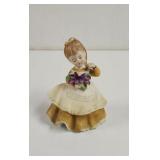 Vintage Lefton February Girl Figurine  Flower is