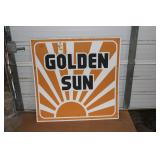 Golden Sun metal sign one sided