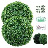 A & R 2 Pcs 14.96' Artificial Boxwood Balls, 4 La