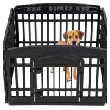 IRIS USA 24' Exercise 4-Panel Pet Playpen with Do