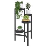 THKKY Metal 4 Tier Plant Stand Plastic Base Multi