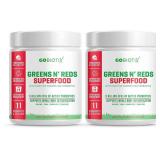 GOBIOTIX Super Greens Powder N' Super Reds Powder