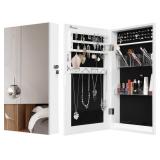 YITAHOME Jewelry Cabinet Armoire Wall Mounted Loc