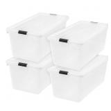 IRIS USA Plastic Storage Bin Tote Organizing Cont