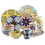 vancasso Jasmin Dinnerware Sets for 4 Colorful Pl