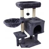 FISH&NAP US09YH Cute Cat Tree Kitten Cat Tower fo
