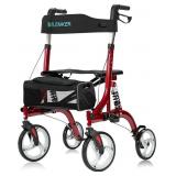 ELENKER Rollator Walker with Seat, 10'Front Wheel