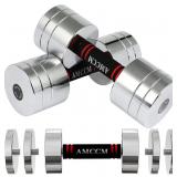 AMCCM Steel Dumbbell Sets, Adjustable Weights Dum