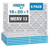 Aerostar 16x20x1 MERV 13 Pleated Air Filter, AC F