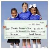 Giant Check | 36x16' Dry Erase Big Check for Pres