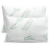 Queen Size 2 Pack Bamboo Pillow  Bed Pillows for