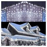 Toodour Icicle Christmas Lights, 432 LED 35.4ft 8