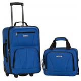 Rockland Fashion Softside Upright Luggage Set, Bl