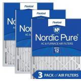 Nordic Pure 16x25x2 MERV 12 Pleated AC Furnace Ai Nordic Pure 16x25x2 MERV 12 Pleated AC Furnace Ai